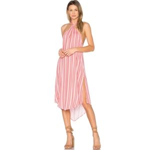 MINKPINK x Revolve Haiti Halter Coral Stripe Dress